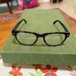Tom Ford Brown Glasses with Signature Detail